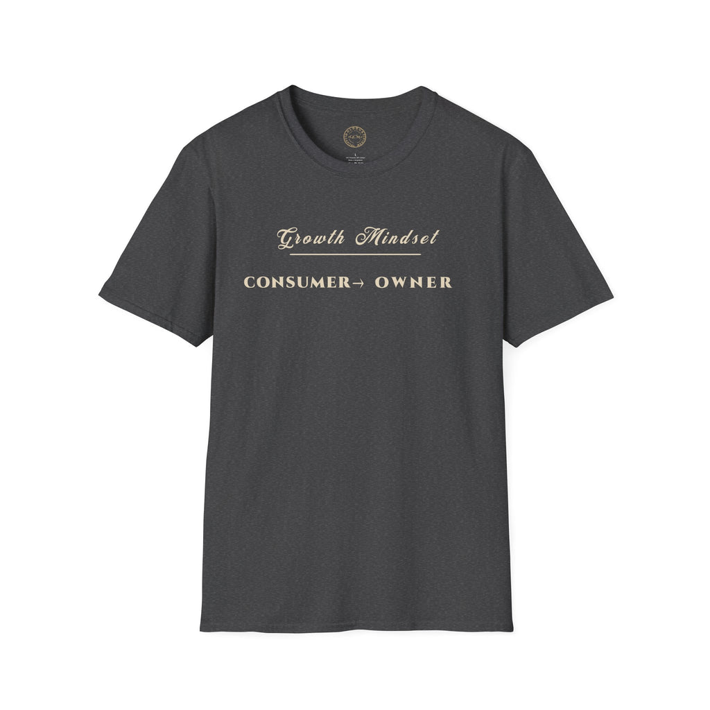 Growth Mindset T-Shirt | CONSUMER → OWNER Motivational Financial Tee | Minimalist Executive T-Shirt