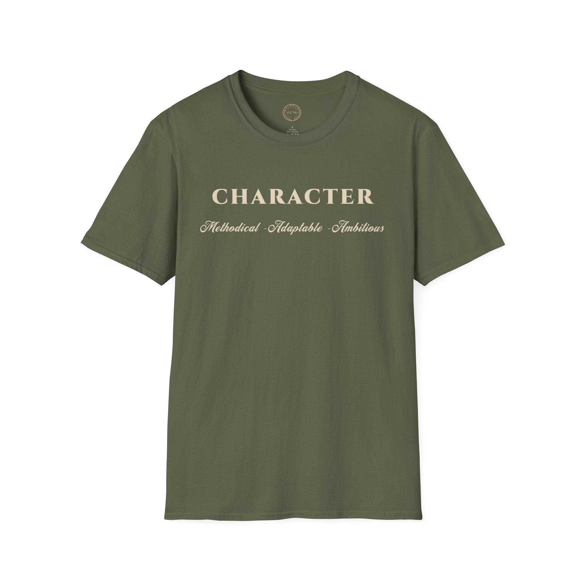 Character T-Shirt — 'Methodical • Adaptable • Ambitious' Motivational Tee