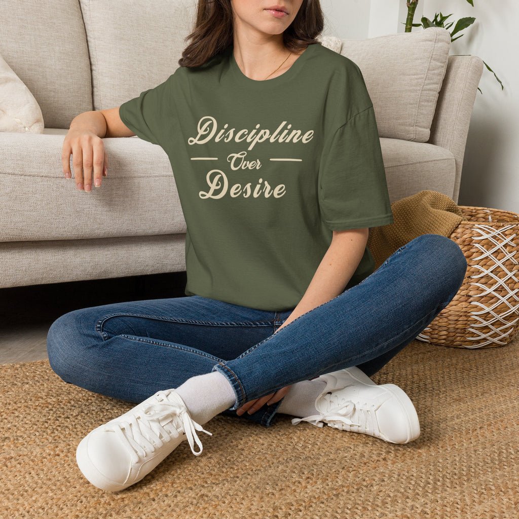 Discipline Over Desire T‑Shirt — Motivational Statement Tee