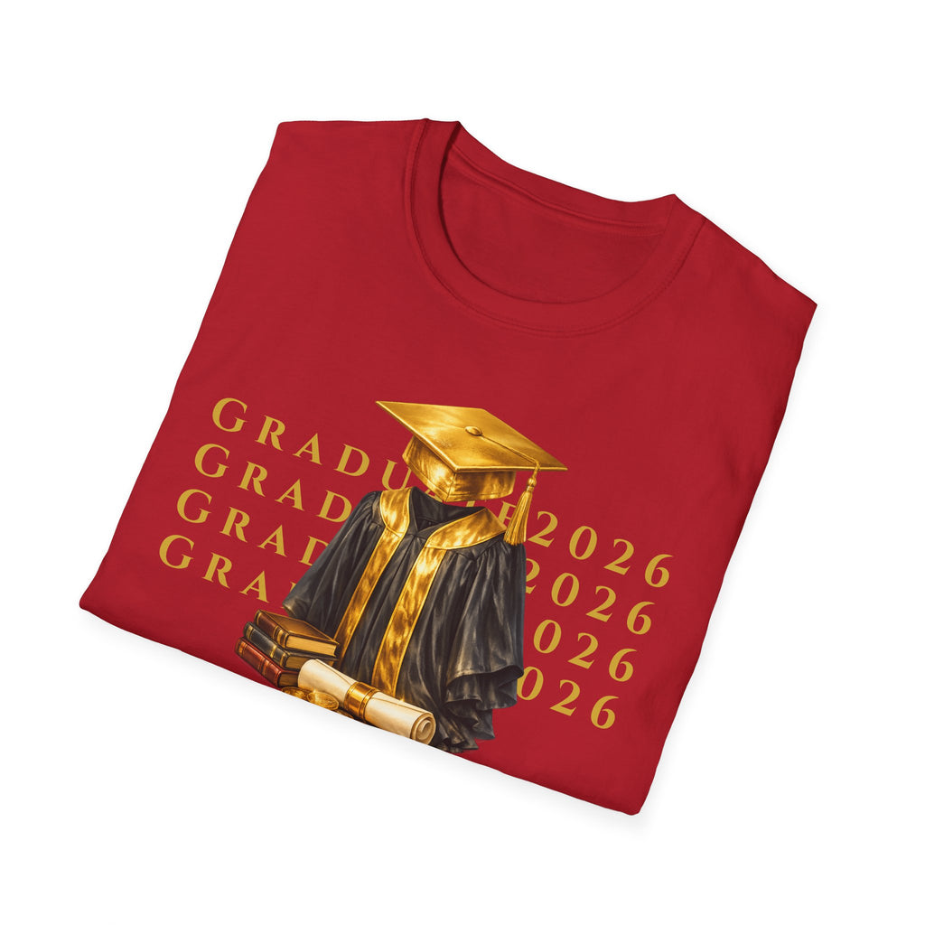Graduation 2026 Grad Cap and Gown T-Shirt | Class of 2026 Diploma Design | Celebration of Achievement | Gift Shirt for Students & Scholars