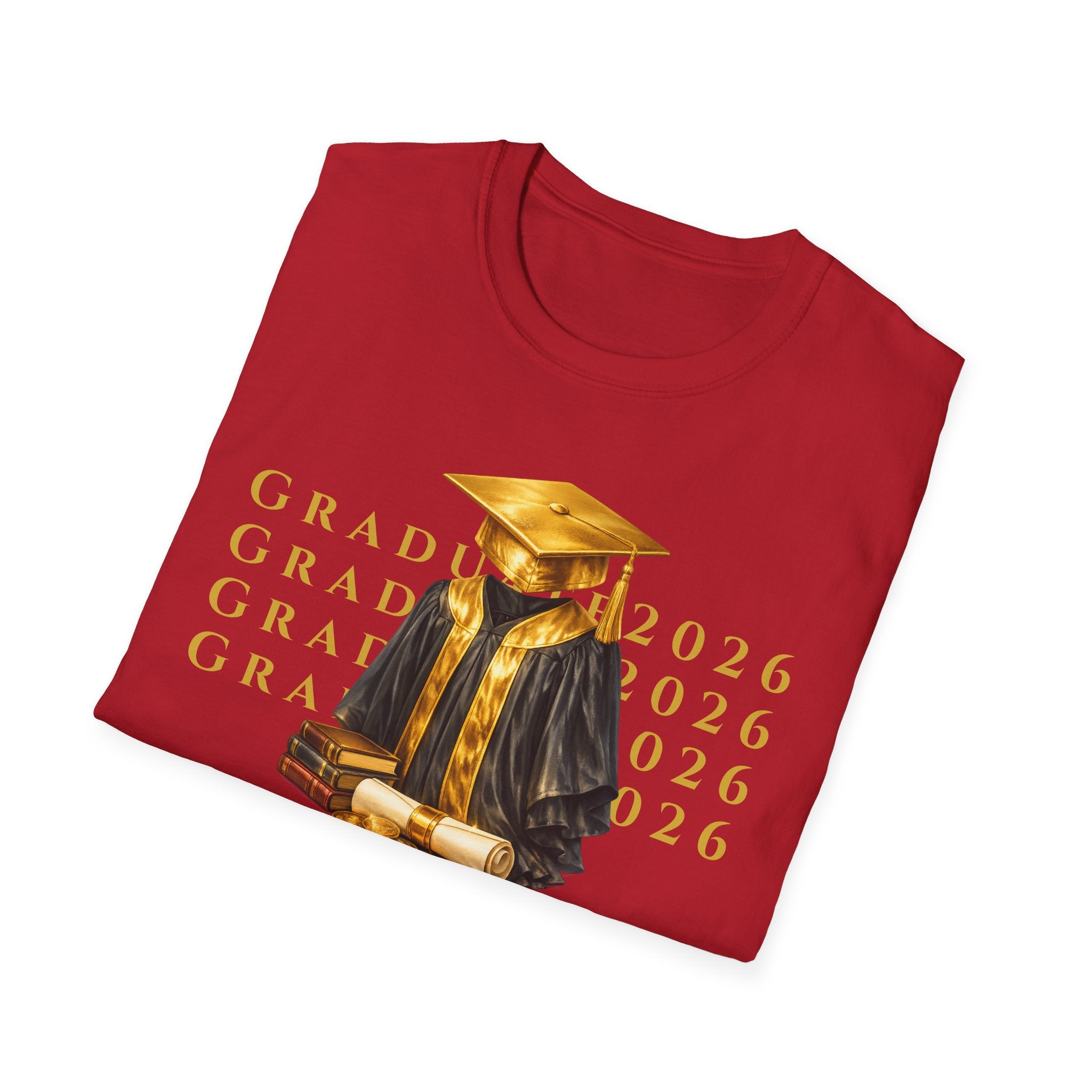 Graduation 2026 Grad Cap and Gown T-Shirt | Class of 2026 Diploma Design | Celebration of Achievement | Gift Shirt for Students & Scholars