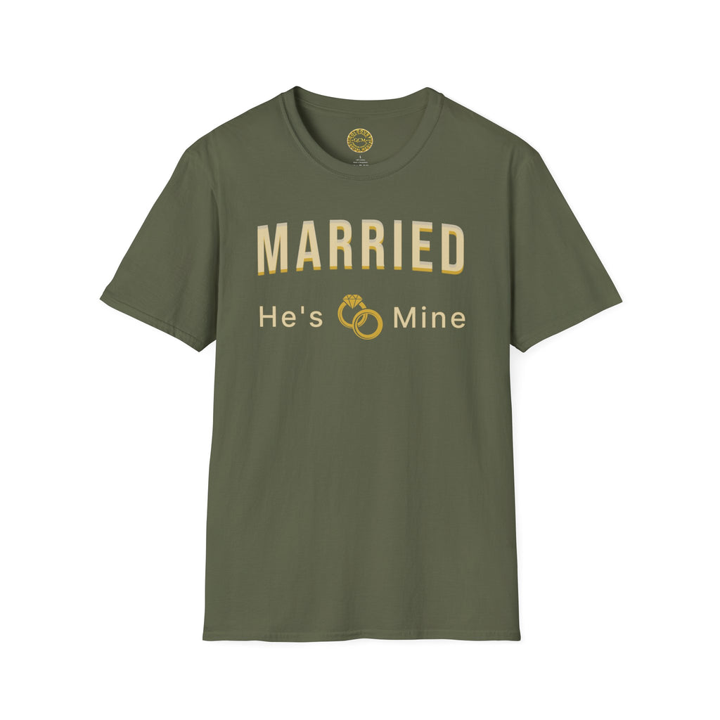 He's Mine Married T-Shirt | Wedding Milestone Tee | Bride Tee