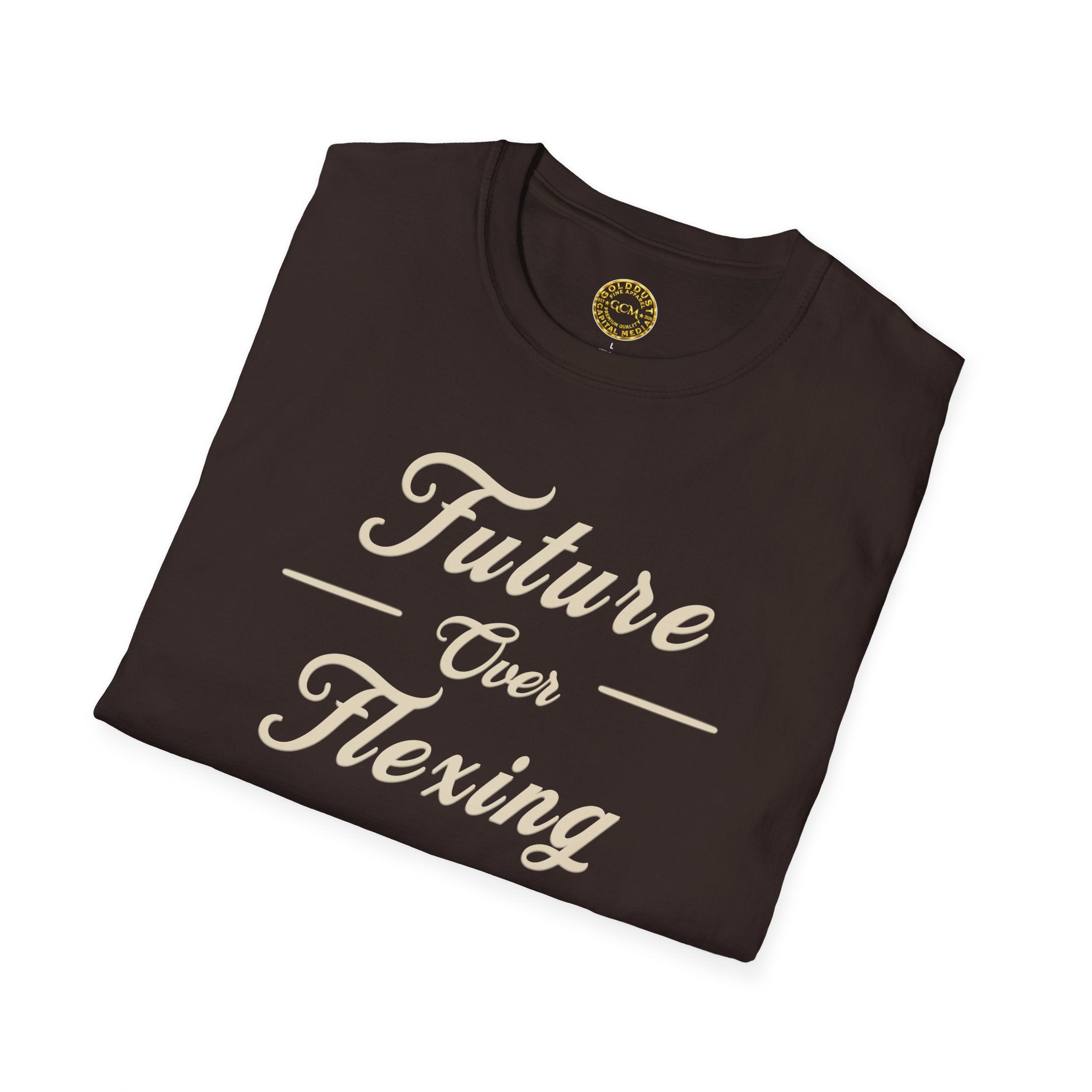 Vision Driven Mindset Tee | Future Over Flexing | Minimalist Anti Clout Shirt for Growth, Focus & Intentional Living | Motivational Retro