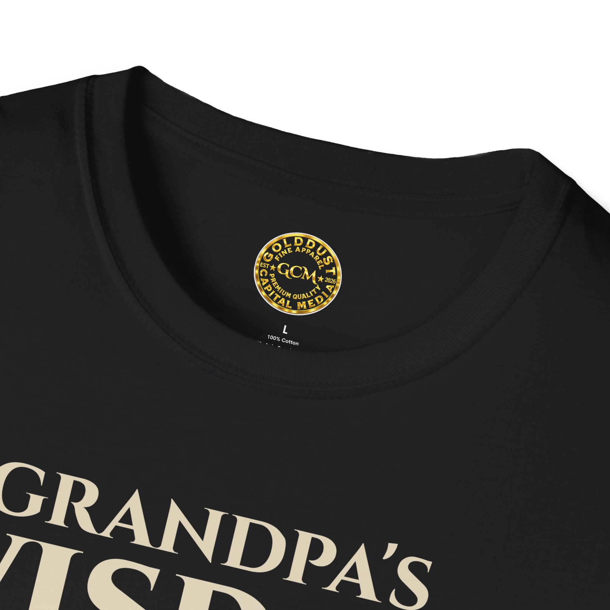 Grandpa's Wisdom T-Shirt — Vintage Book Graphic, Proud Grandpa Gift for Father's Day & Grandparent Celebrations | Proverbs 17:6)