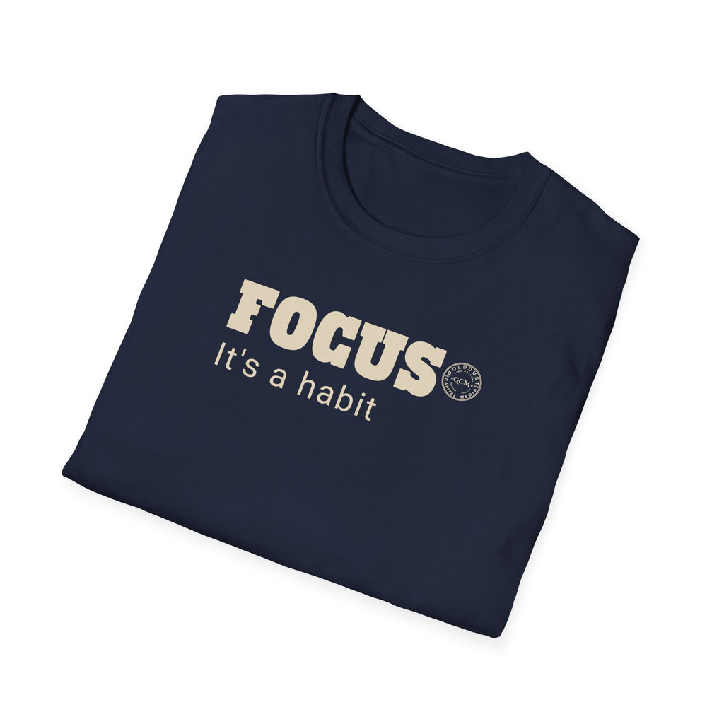 FOCUS Habit T Shirt| Minimalist Self Respect| Emotional Wellness | Clarity Apparel | Motivational Lifestyle Shirt | Locked In Collection