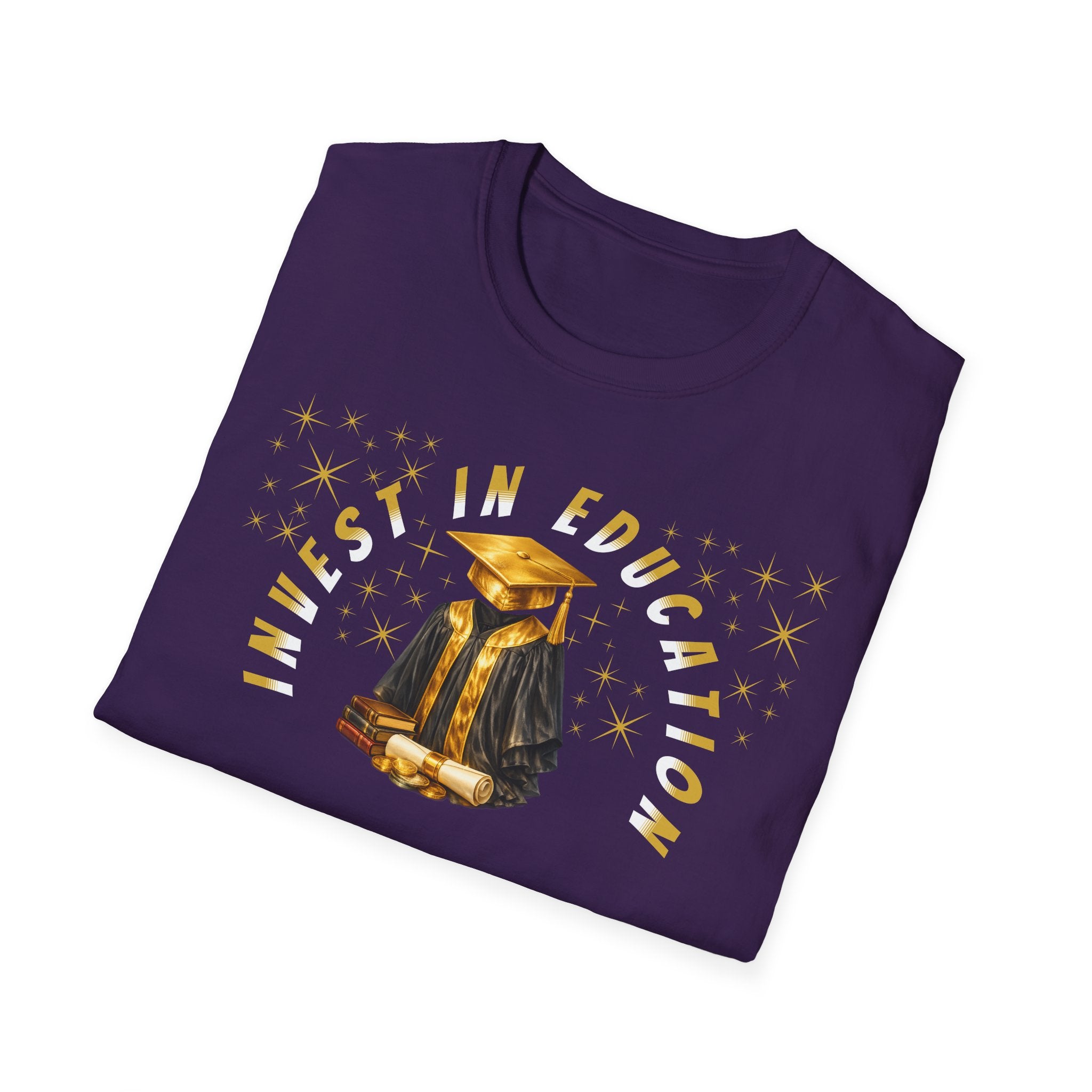 Graduation Gift | Invest in Education T-Shirt | Financial Literacy Tee | Money Smart Youth Gift | Future Scholar | Students and Teachers