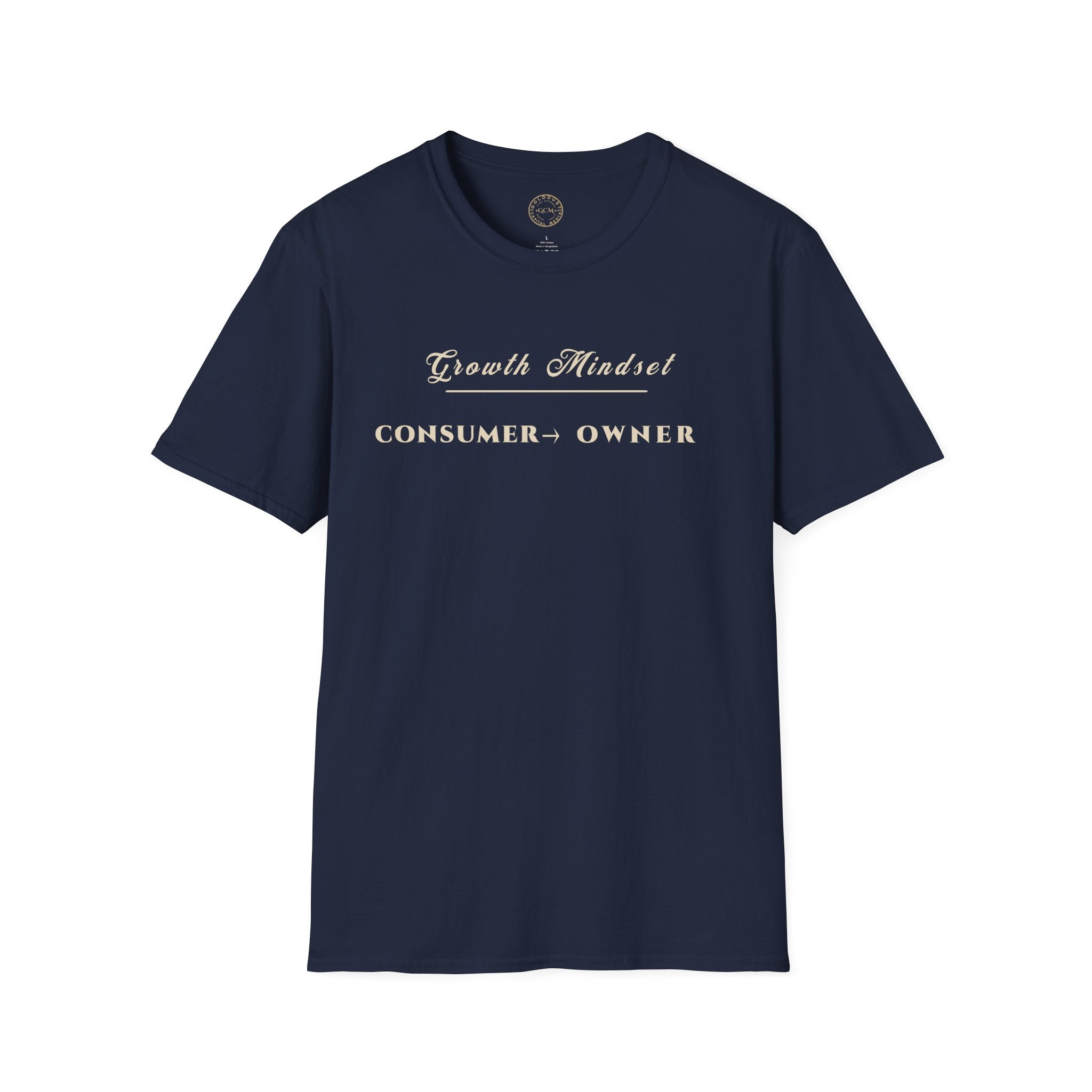 Growth Mindset T-Shirt | CONSUMER → OWNER Motivational Financial Tee | Minimalist Executive T-Shirt