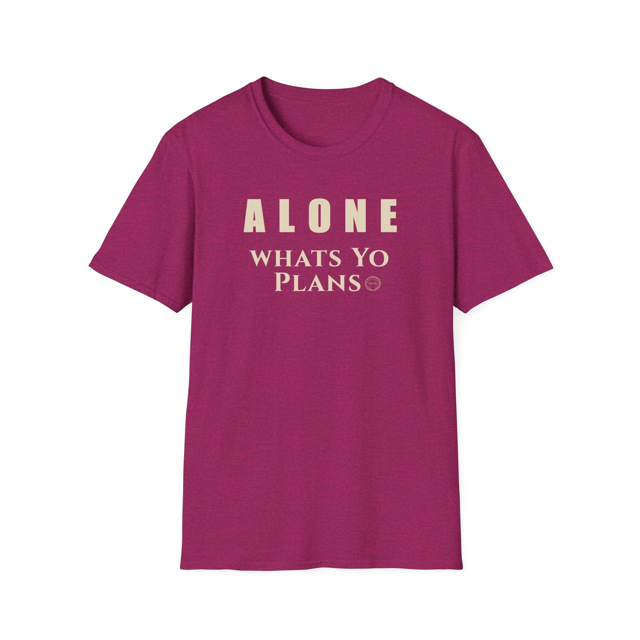 New Season Reflection Tee | Alone What's Your Plans | Minimalist Life Event Shirt for Personal Growth | Intentional Living