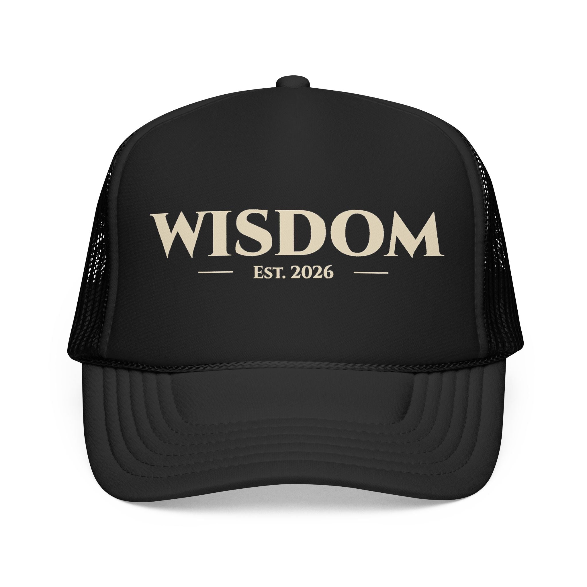 WISDOM Est. 2026 Foam Trucker Hat | Vintage Lettering
