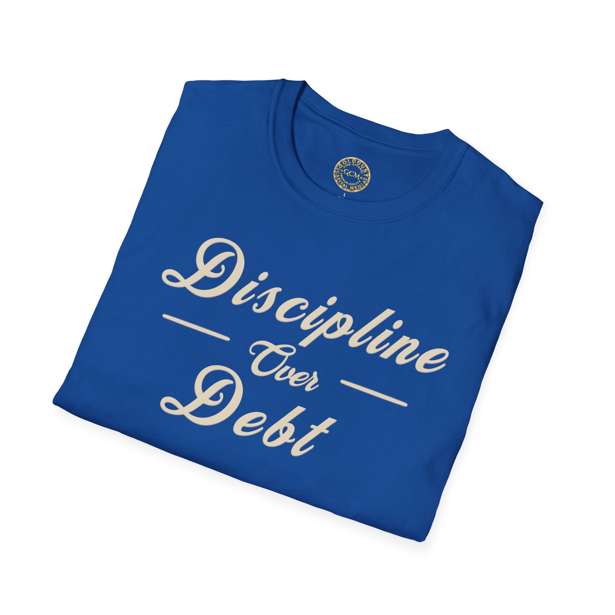Financial Focus Mindset Tee | Discipline Over Debt | Minimalist Self Growth Shirt for Stability, Intentional Living and Money Mastery
