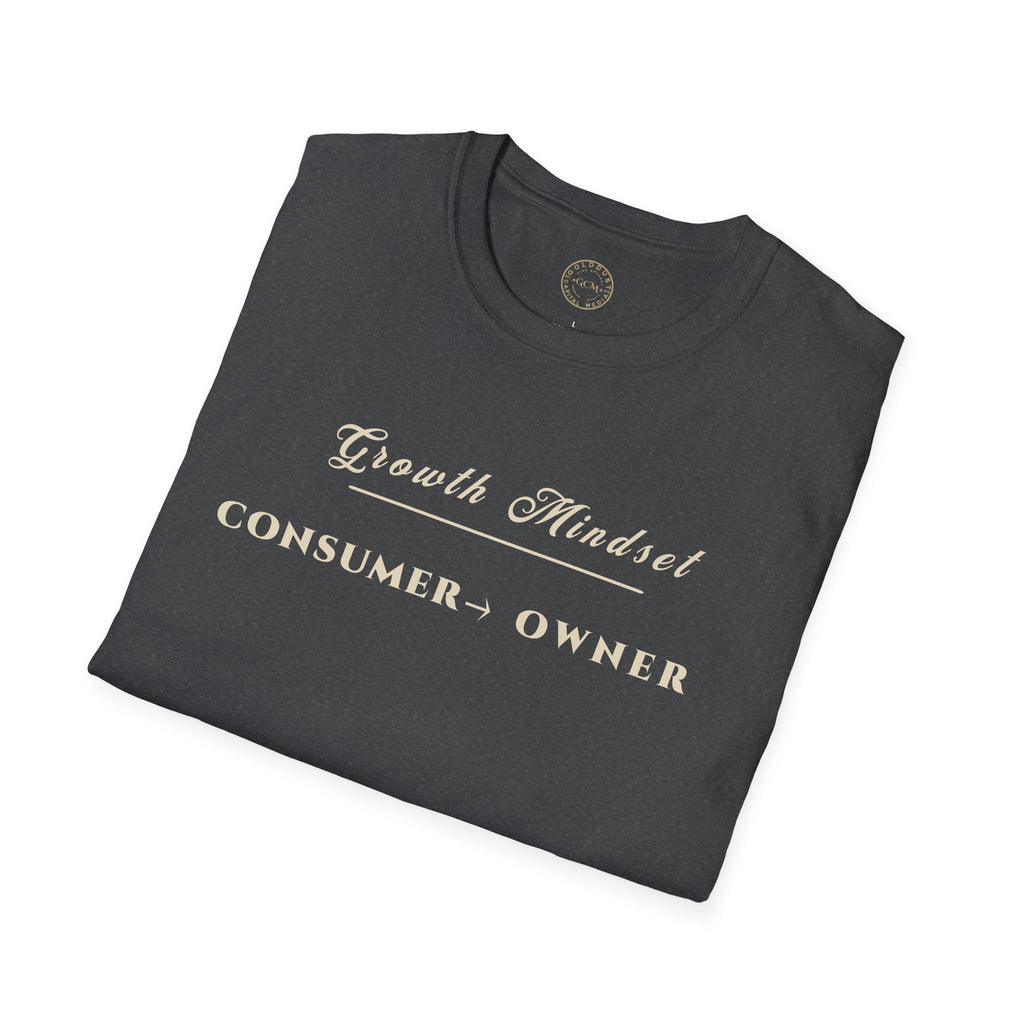 Growth Mindset T-Shirt | CONSUMER → OWNER Motivational Financial Tee | Minimalist Executive T-Shirt