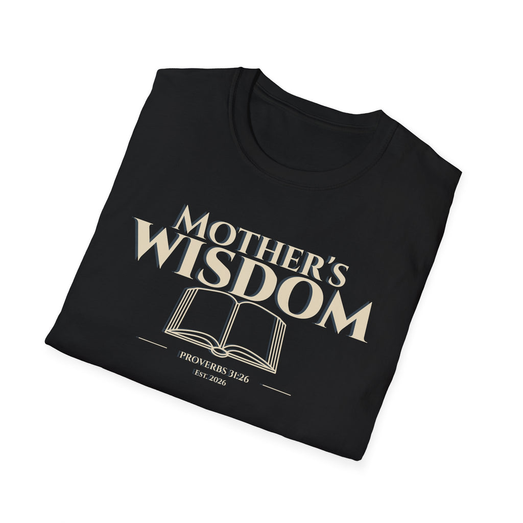 Mother's Wisdom Bible Verse T-Shirt | Proverbs 31:26 Christian Gift for Mom | Religious Scripture Tee | Faith Based Apparel for Mothers