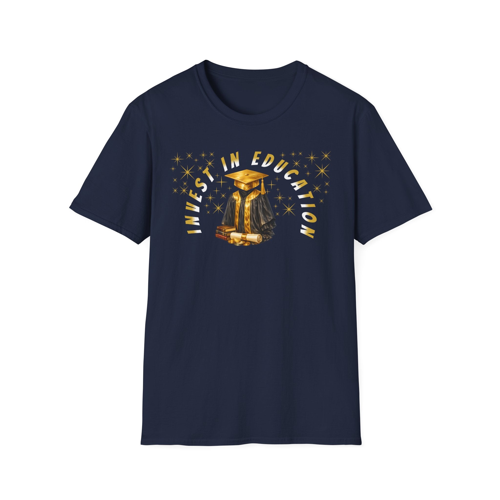 Graduation Gift | Invest in Education T-Shirt | Financial Literacy Tee | Money Smart Youth Gift | Future Scholar | Students and Teachers