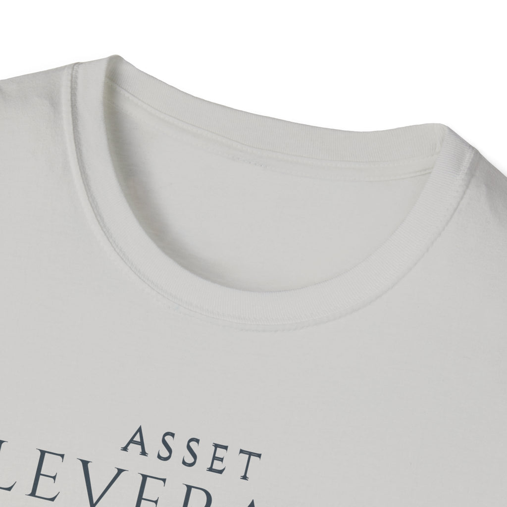 Asset Leverage Scale Growth Mindset Tee for Finance Professional | Investor or Entrepreneur | Minimalist Business Apparel |