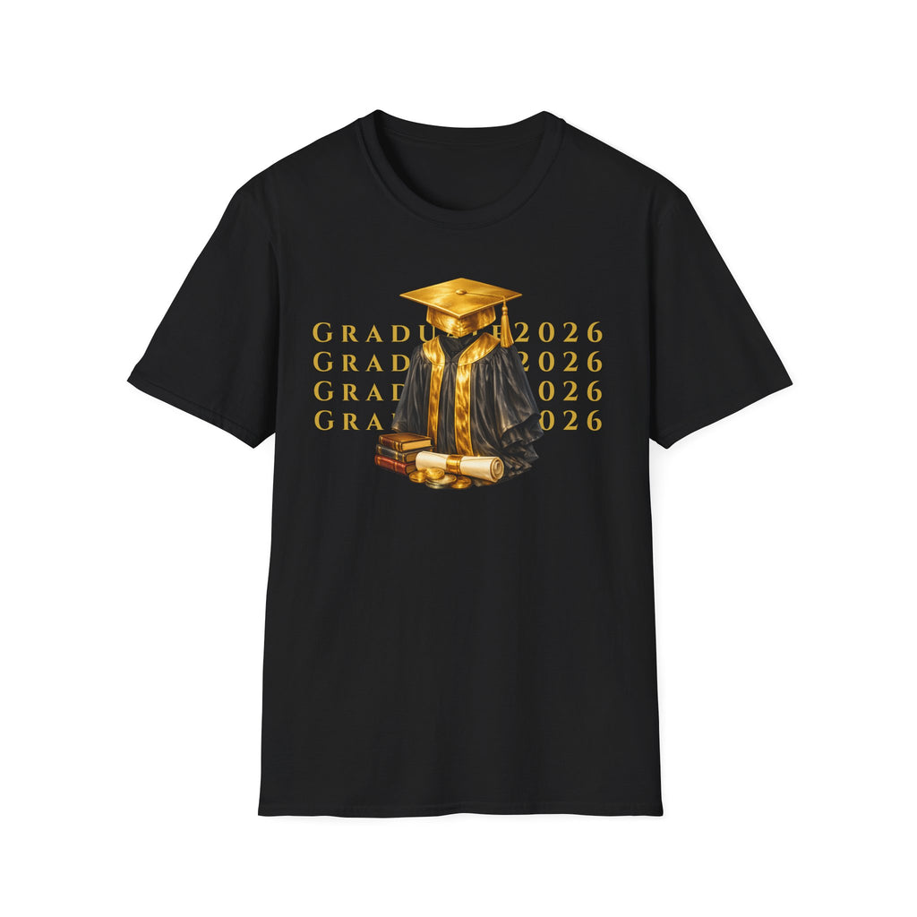 Graduation 2026 Grad Cap and Gown T-Shirt | Class of 2026 Diploma Design | Celebration of Achievement | Gift Shirt for Students & Scholars