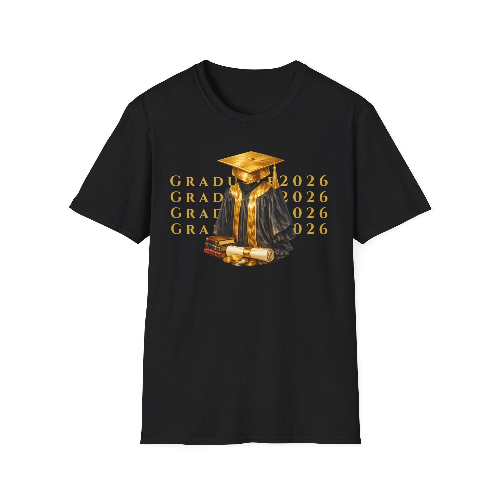 Graduation 2026 Grad Cap and Gown T-Shirt | Class of 2026 Diploma Design | Celebration of Achievement | Gift Shirt for Students & Scholars