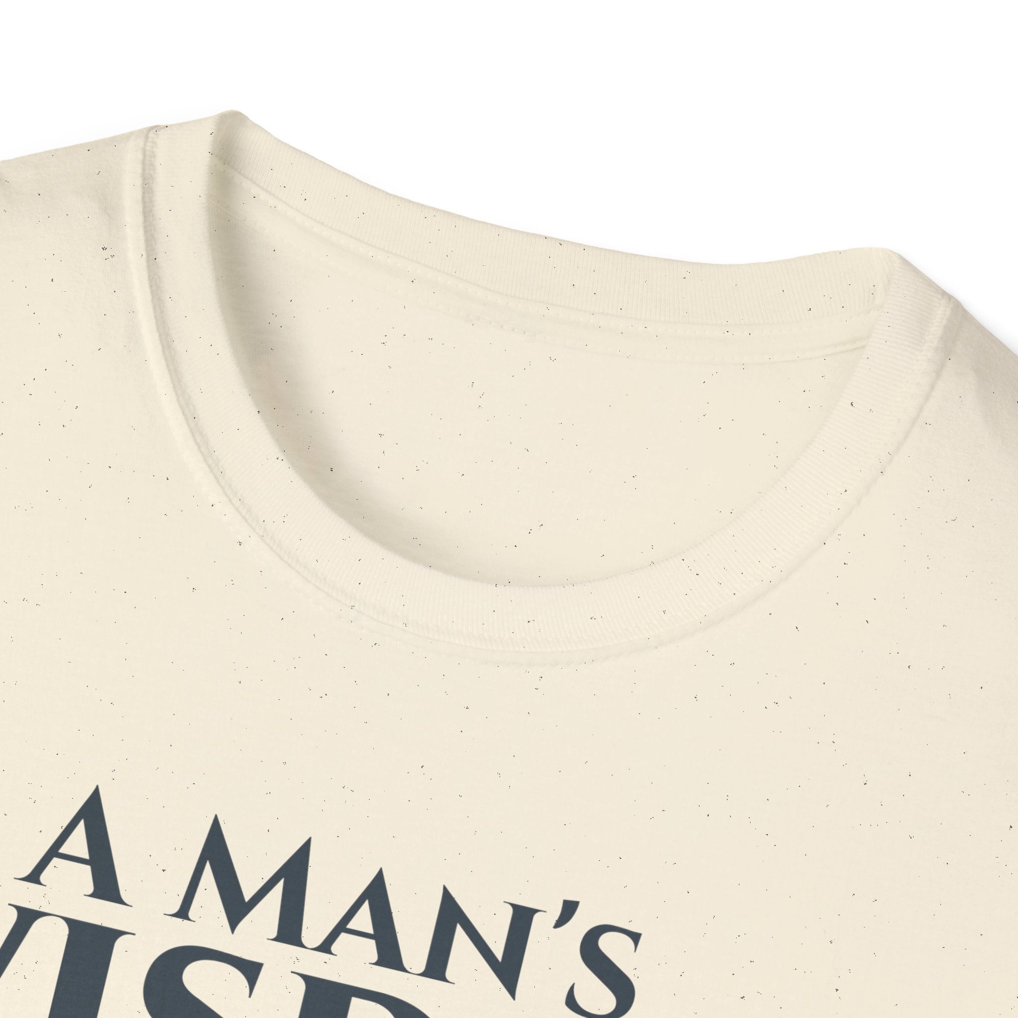 A Man's Wisdom Bible Verse Proverbs 3:13 | Religious Faith T Shirt for Men| Godly Scripture Apparel