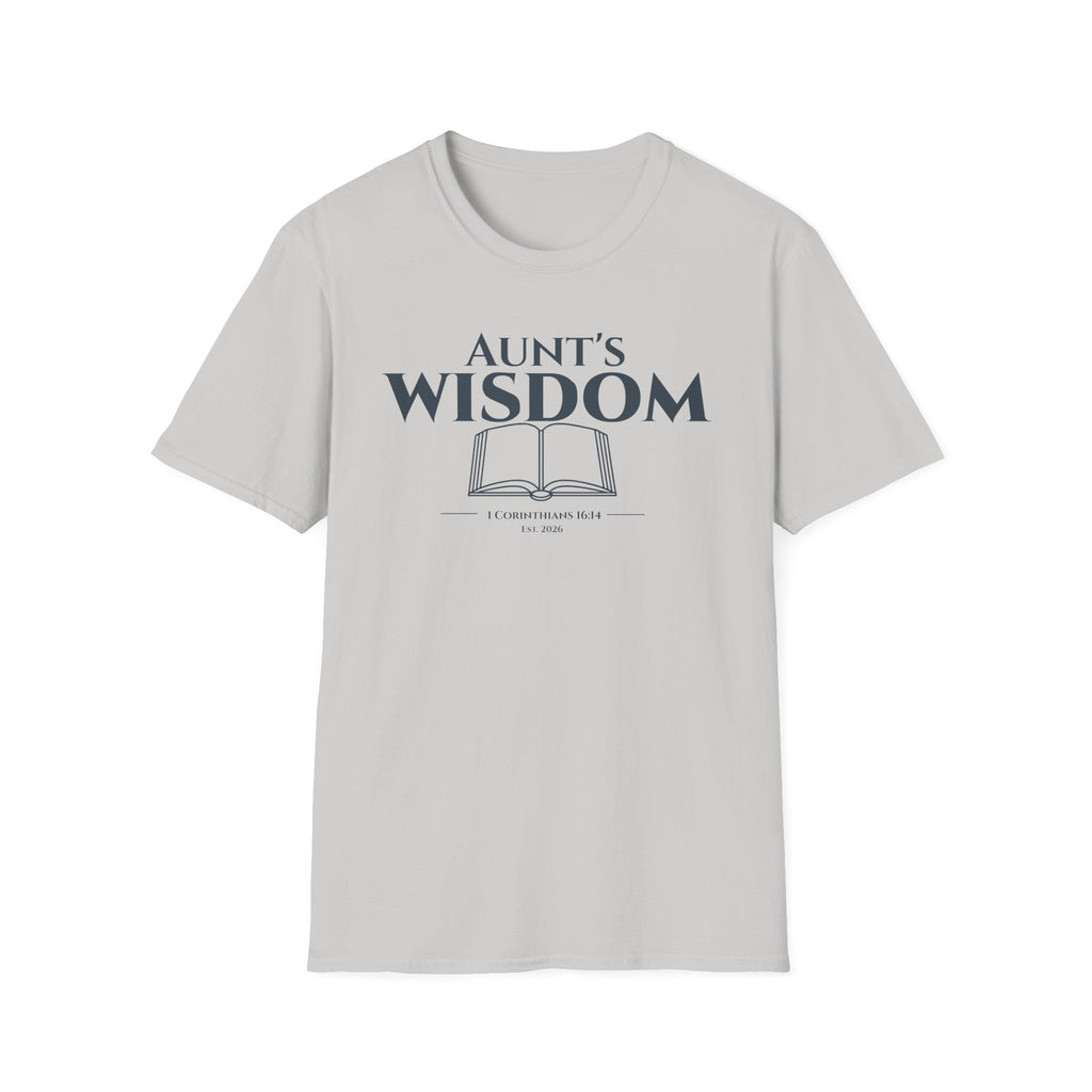 Aunt's Wisdom Bible Verse T-Shirt - 1 Corinthians 16:14 Christian Gift - Religious Faith Shirt for Auntie - Scripture Apparel for Women