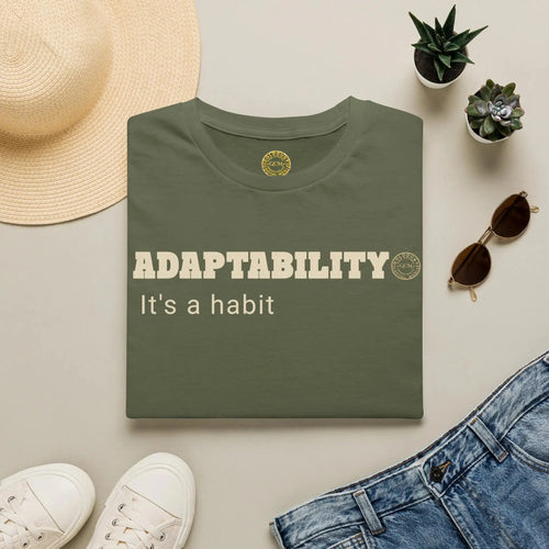 Adaptability It's a Habit T-Shirt | Motivational Casual Tee for Resilience & Growth | Flexible Mindset Shirt | Pivot With Purpose Motivation T-Shirt Golddust Capital Media
