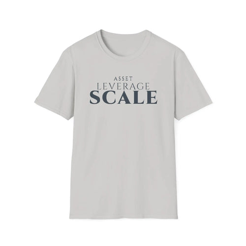 Asset Leverage Scale Growth Mindset Tee for Finance Professional | Investor or Entrepreneur | Minimalist Business Apparel | T-Shirt Golddust Capital Media