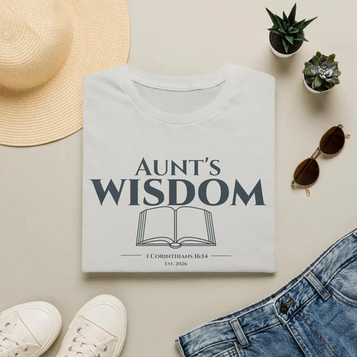 Aunt's Wisdom Bible Verse T-Shirt - 1 Corinthians 16:14 Christian Gift - Religious Faith Shirt for Auntie - Scripture Apparel for Women T-Shirt Golddust Capital Media