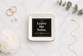 Ceramic Trinket Tray | Leave the Noise Build the Dream Home Decor Golddust Capital Media
