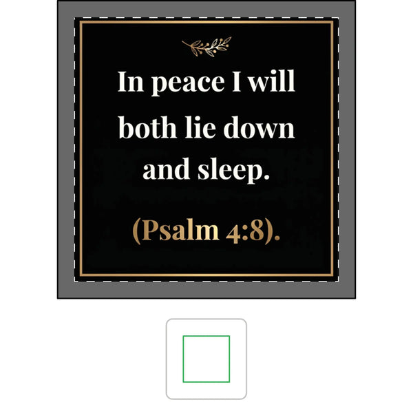 Ceramic Trinket Tray | Psalm 4:8 Peaceful Sleep Scripture | Inspirational Tray Home Decor Golddust Capital Media