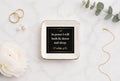 Ceramic Trinket Tray | Psalm 4:8 Peaceful Sleep Scripture | Inspirational Tray Home Decor Golddust Capital Media