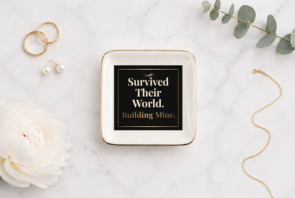 Ceramic Trinket Tray | Survived Their World Building Mine Home Decor Golddust Capital Media