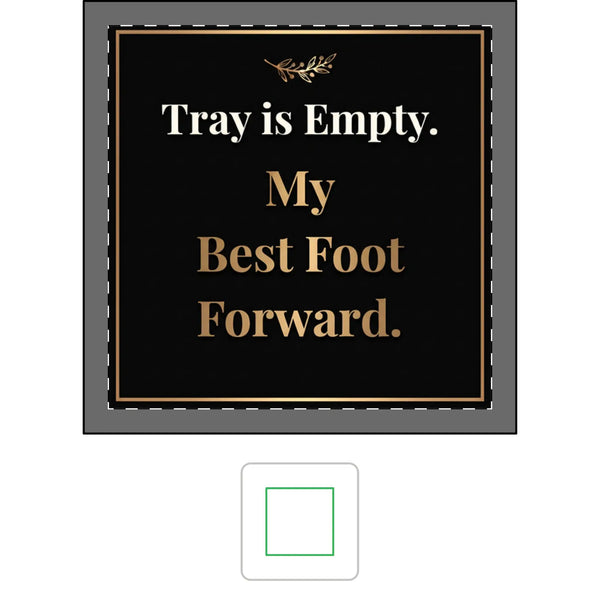 Ceramic Trinket Tray – “Tray Is Empty. My Best Foot Forward.” Home Decor Golddust Capital Media