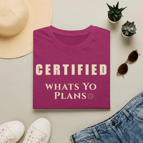 Certified Whats Yo Plans T-Shirt – Minimalist Unisex Text Tee for Professional Achievers & Career Milestones T-Shirt Golddust Capital Media