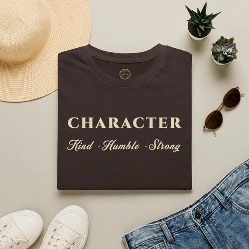 Character Kind Humble Strong T-Shirt | Inspirational Typography Tee T-Shirt Golddust Capital Media