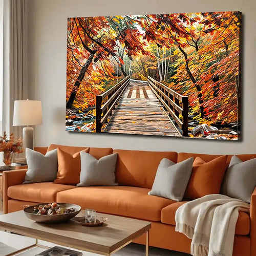 Crossing Autumn Wall Art Canvas Golddust Capital Media