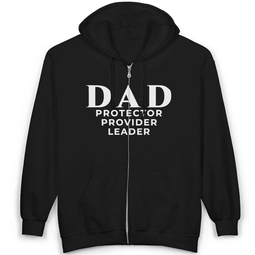 DAD Protector Provider Leader Embroidered Hoodie | Fatherhood Dad Sweatshirt | Father's Day Gift Hoodie Golddust Capital Media