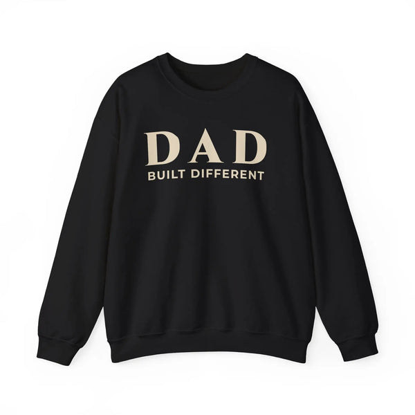 Dad Built Different Embroidered Crewneck Sweatshirt | Minimalist Typography Gift for Dad Sweatshirt Golddust Capital Media