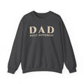 Dad Built Different Embroidered Crewneck Sweatshirt | Minimalist Typography Gift for Dad Sweatshirt Golddust Capital Media