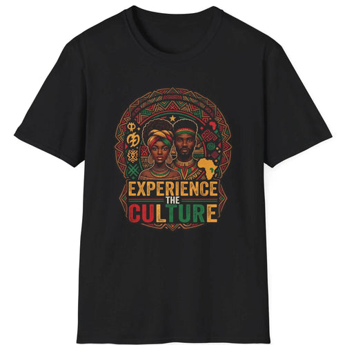 Experience the Culture T-Shirt | Afrocentric Heritage Graphic Shirt T-Shirt Golddust Capital Media
