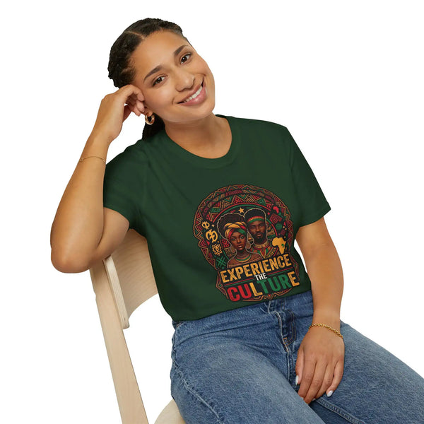 Experience the Culture T-Shirt | Afrocentric Heritage Graphic Shirt T-Shirt Golddust Capital Media