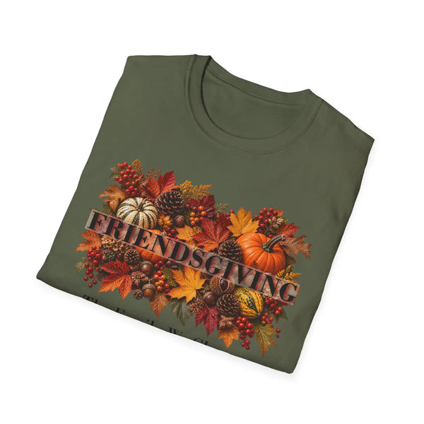 Friendsgiving "The Family We Choose" Fall Autumn Harvest Graphic T-Shirt T-Shirt Golddust Capital Media