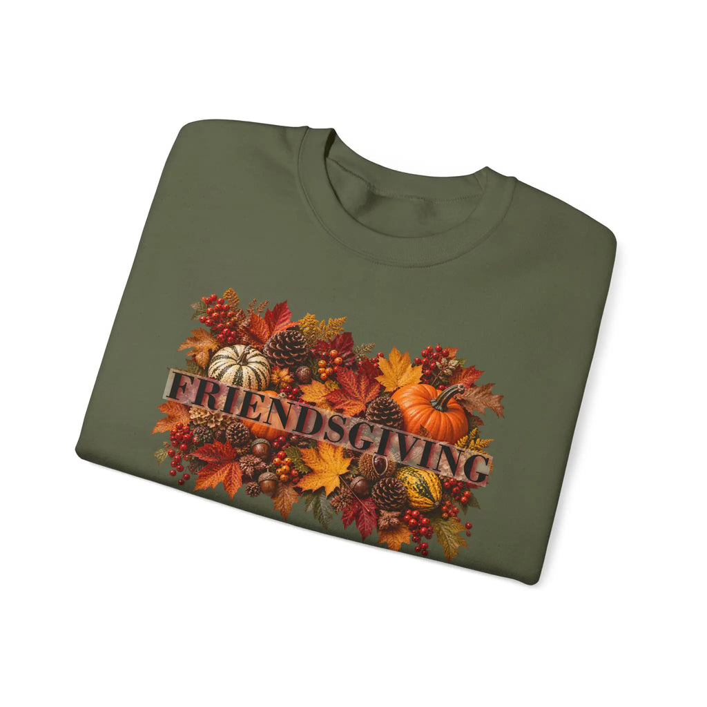 Friendsgiving The Family We Choose Fall Harvest Thanksgiving Crewneck Sweatshirt Sweatshirt Golddust Capital Media