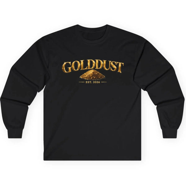 GOLDDUST Metallic Logo Long Sleeve T-Shirt — Retro Cotton Shirt Long-sleeve Golddust Capital Media