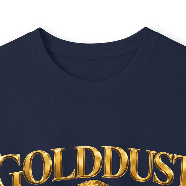 GOLDDUST Metallic Logo Long Sleeve T-Shirt — Retro Cotton Shirt Long-sleeve Golddust Capital Media