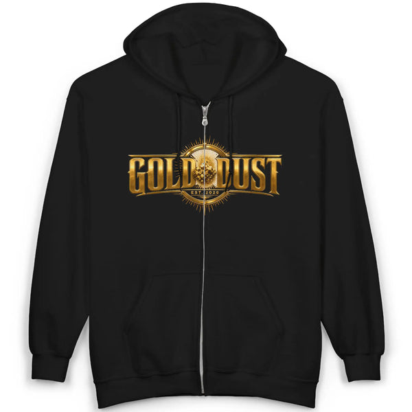 Gold Dust Full-Zip Hoodie for Men & Women | Classic Fit Unisex Zip-Up Jacket Hoodie Golddust Capital Media
