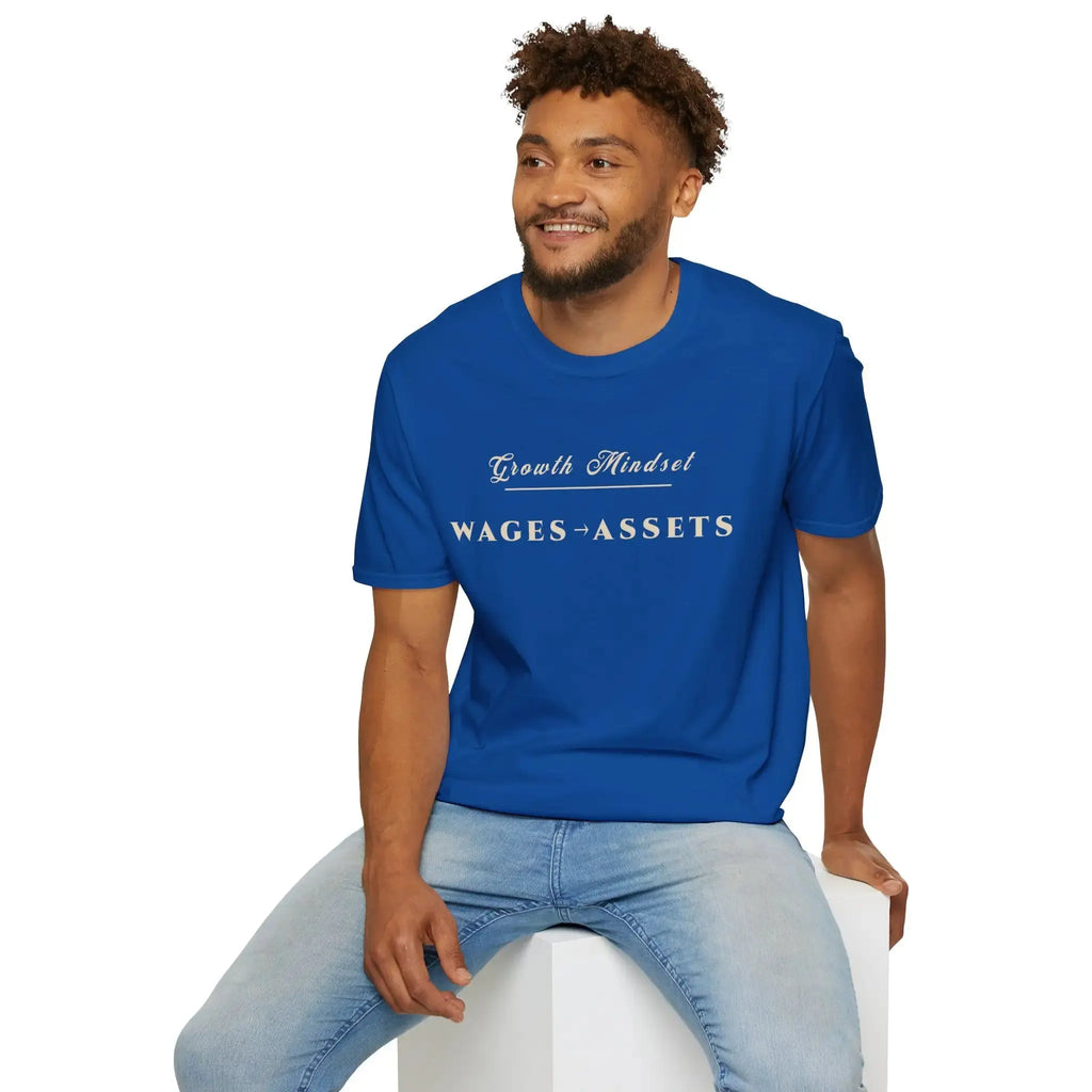 Growth Mindset T-Shirt | WAGES → ASSETS Motivational Financial Tee | Minimalist Executive T-Shirt T-Shirt Golddust Capital Media