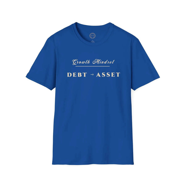 Growth Mindset T‑Shirt | DEBT → ASSET Motivational Financial Tee | Minimalist Executive T-Shirt T-Shirt Golddust Capital Media
