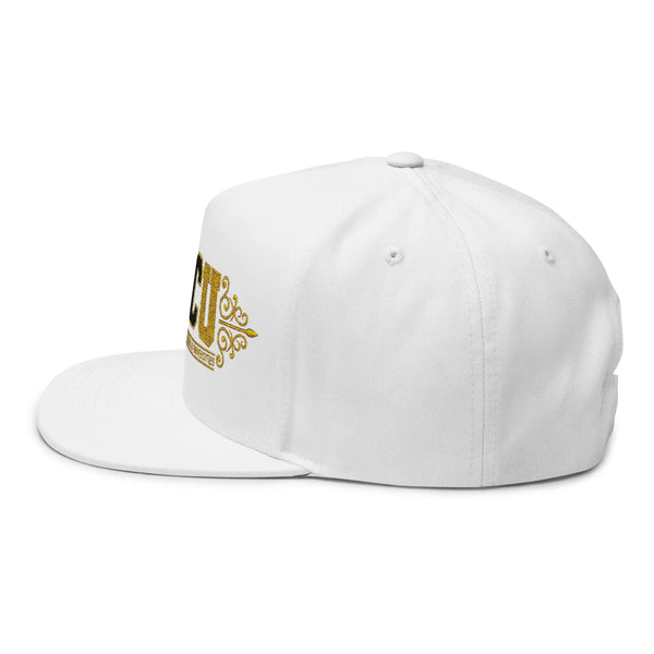 HBCU Embroidered Hat | Sparkling Gold Red Green Logo Snapback Flat Bill Hats Golddust Capital Media