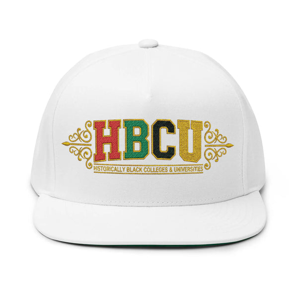 HBCU Embroidered Hat | Sparkling Gold Red Green Logo Snapback Flat Bill Hats Golddust Capital Media