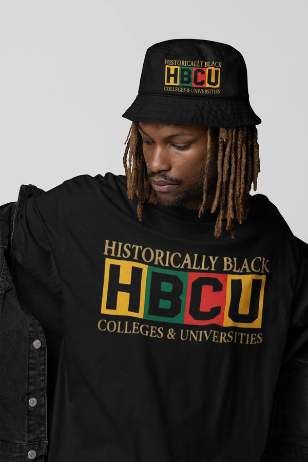 HBCU Heritage Bucket Hat | Historically Black Colleges & Universities Printed Block Letter Cap Hats Golddust Capital Media