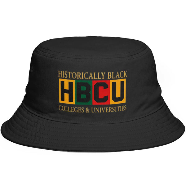 HBCU Heritage Bucket Hat | Historically Black Colleges & Universities Printed Block Letter Cap Hats Golddust Capital Media