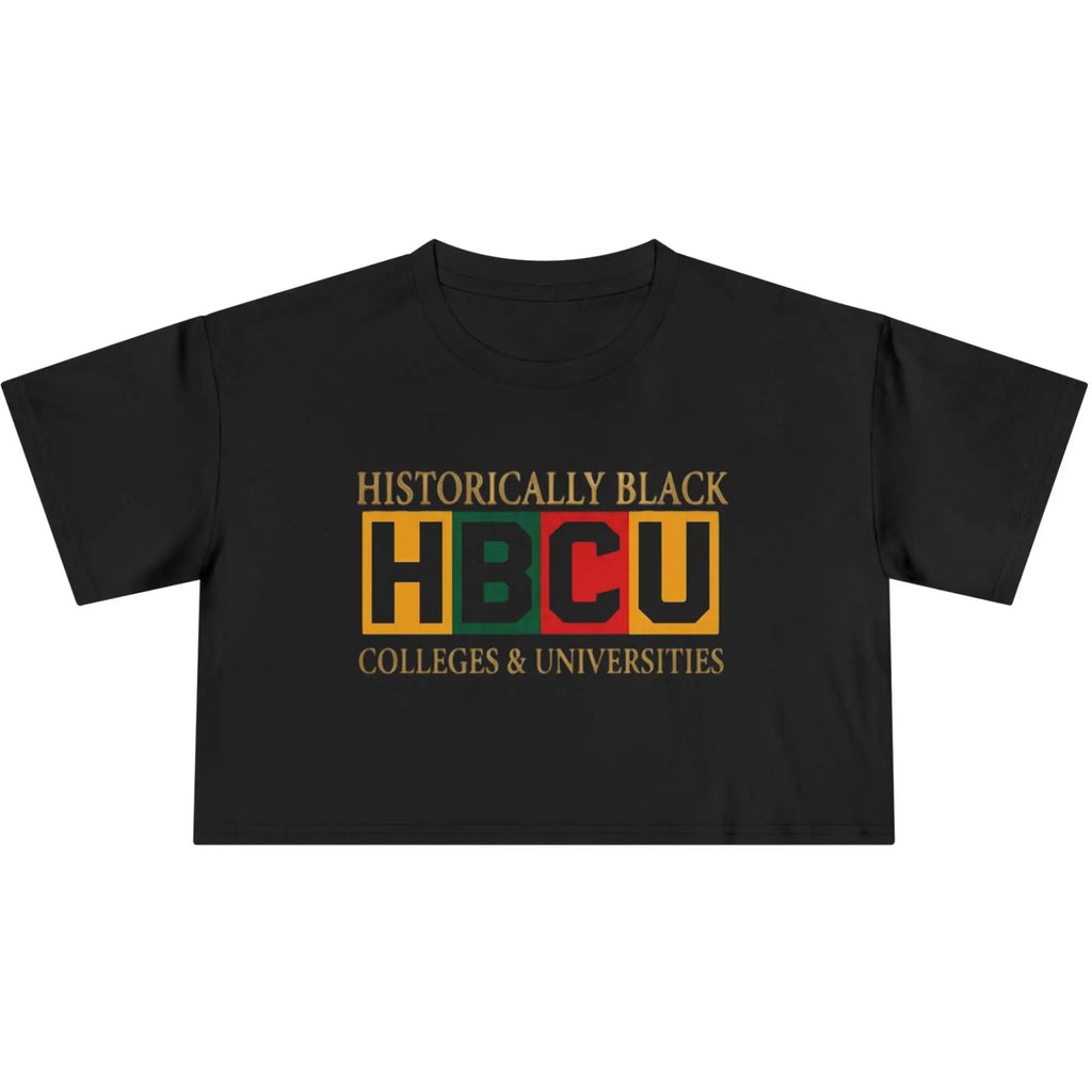 Historically Black HBCU Colleges & Universities Crop Tee T-Shirt Golddust Capital Media